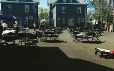 We’re having a parking lot party today! Good luck to all the runners! #MoodySt #beer #SundayFunday