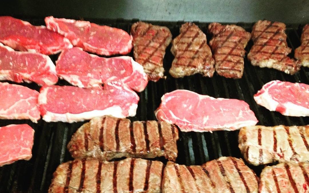 Start your Thanksgiving tradition off with some meat! And a little hair of the dog…. Anyone that was here last night knows what that means…. #bloodymarys #beer #steak&eggs2015 #breakfastofchamps #shopperscafe