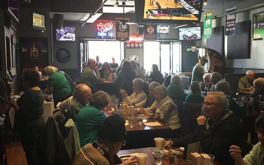 Round two! Beautiful day with the windows open! #community #Waltham #givingback #stpatricksday