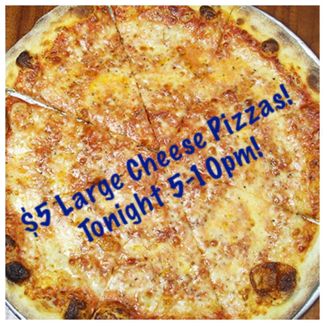 Unfortunately we will not be getting Wrestlemania tonight Sorry for the inconvenience  Large Cheese Pizzas are available 5 10pm not available for take out