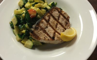 Grilled swordfish on the board today! #Waltham #beer #seafood