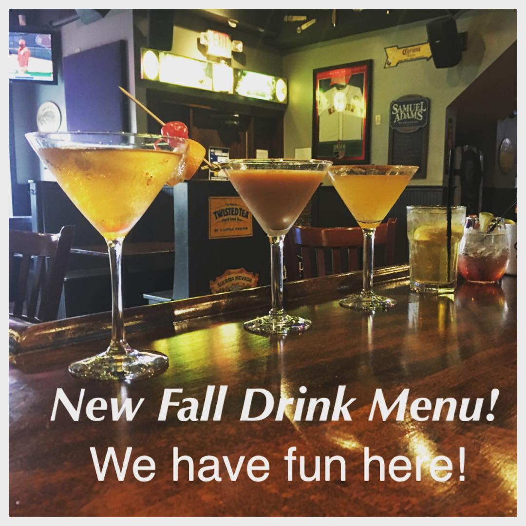 Just in time for football Come try our fall martinis think apple cider and pumpkin Maybe an Autumn White Russian Its always an adventure sports bar restaurant waltham ma