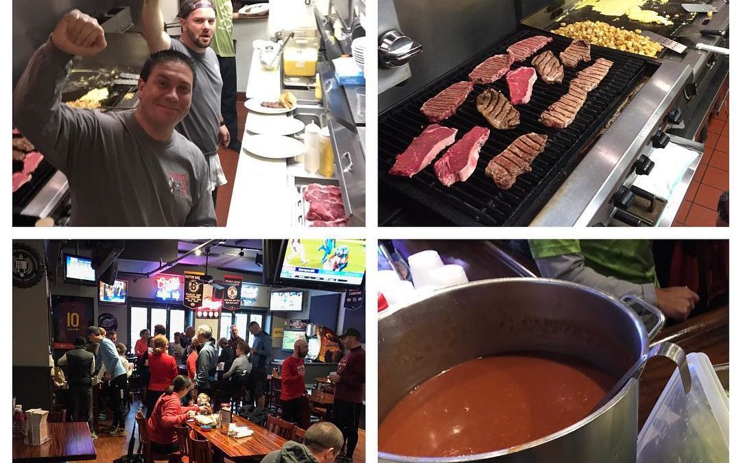 How’d you start your day? Steak & Eggs and Vats of Bloody Mary’s! We’re still here and ready if you need a fix! #Waltham #Thanksgiving #beer #wehavefunhere