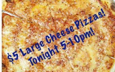 It’s Sunday and it’s 5pm! $5 Large Cheese pizzas until 10pm Not available for take-out. #Waltham #wehavefunhere #beer #pizza