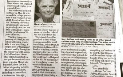 Our Matriarch is turning 93 in a few weeks. Her youngest grandchild graduated from college last weekend. She wrote to all us grandkids weekly when we were in school. She was so proud to be putting that last letter in the mail and it was so great to see. She is a special lady and we are all so lucky to have her! #nanagrams