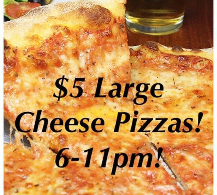 No one wants to cook tonight! We’ll have the #nbafinals, $5 Large Cheese Pizzas, cold beer and air conditioning! #Waltham #beer #pizza #wehavefunhere #beattheheat️