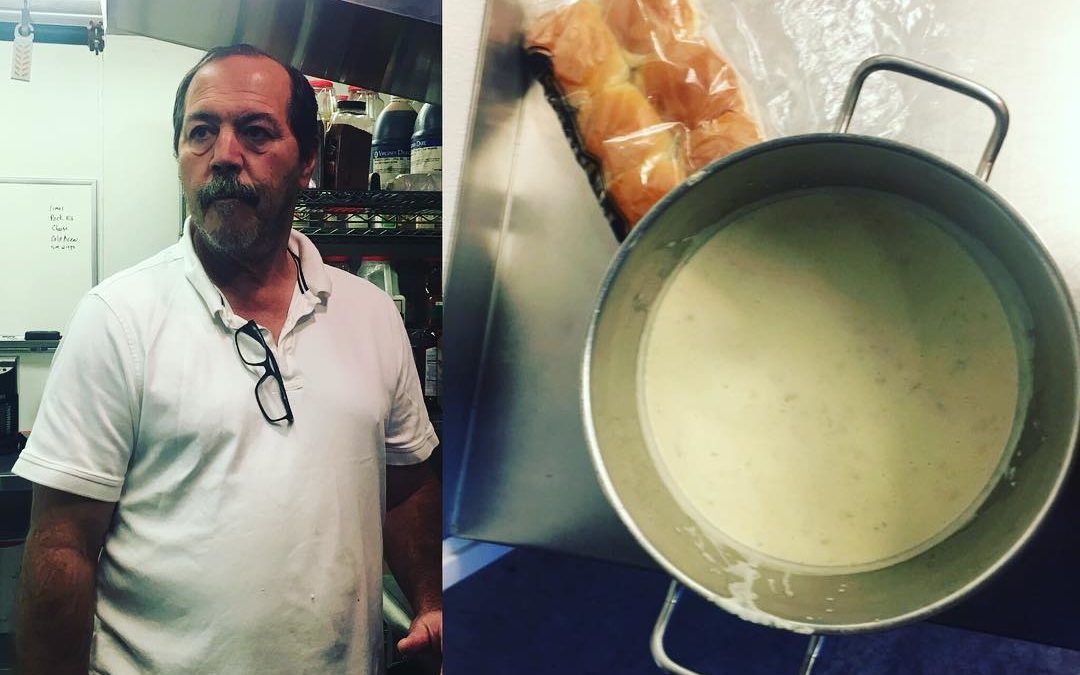 Evil Food Genius says “If anyone likes Chowdah, today’s the day to have it”. You heard him. #specials #myevilfoodgeniusisbetterthanyours #Waltham #friday #lunch