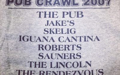 When you find an old shirt and have mixed emotions. So many bars have come and gone in ten years, we miss some friends. But we’re proud to still be involved in our community and are able to give back when we can! #justcause #letsplananother #Waltham #pubcrawl #giveback #beer #throwback