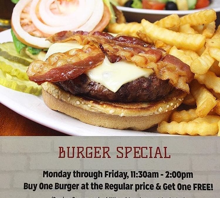 It’s lunchtime! Exhaust fan is finally functioning! We dare you to try and eat 2 burgers… you can’t! #Waltham # #burgers #beer #bogoburgers #lunch #wehavefunhere