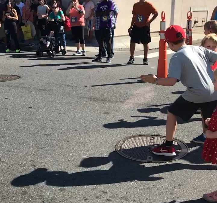 Lets Go! Great way to start the day! Fastest kid in Waltham! #waltham #5K #sundayfunday