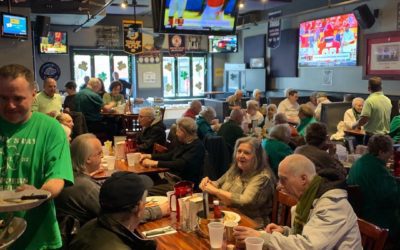 Our annual Luncheon for the FABULOUS Senior Citizens of #Waltham! Thank you to our awesome volunteers! #wehavefunhere #givingback #teachthemyoung #beer #MoodySt #stpatricksday #cornedbeefandcabbage