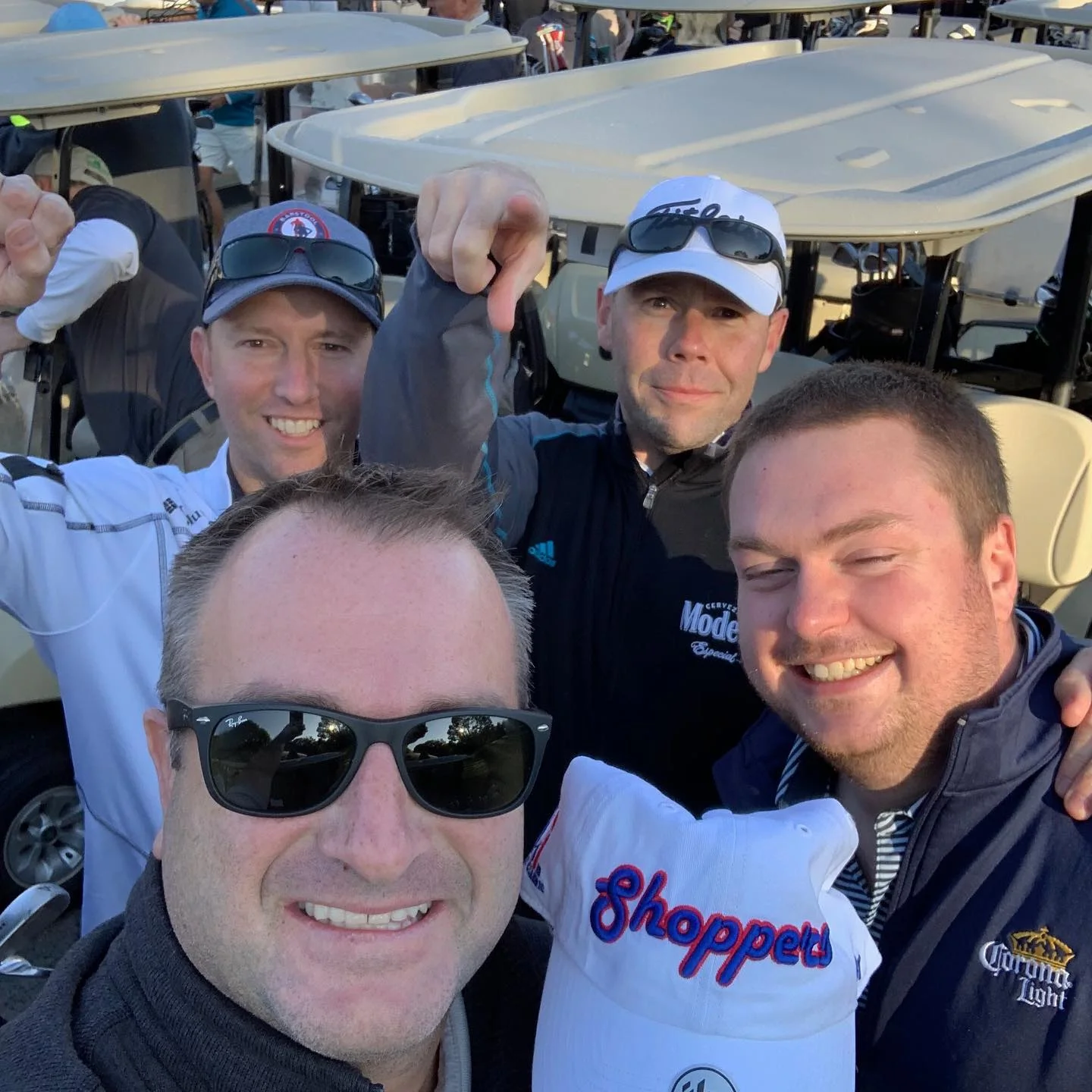 How many coors lights do you think these guys drank on the course today Great day for the annual shoppers tournament thank you to everyone who participated