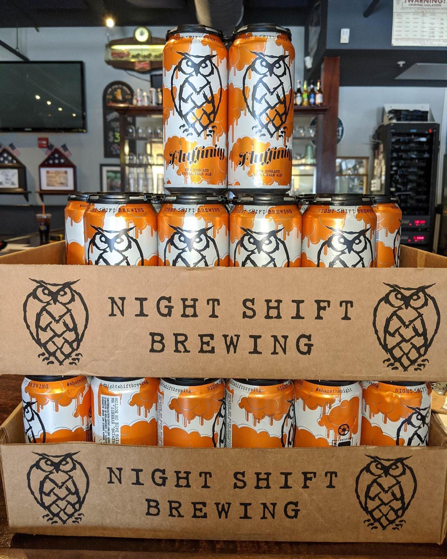 New haul thanks to our friends nightshiftbrewing and frostbeerworks Get your beer for the long weekend here Weve got you covered And try the pizza Its kirkminshow approved sports bar restaurant waltham ma