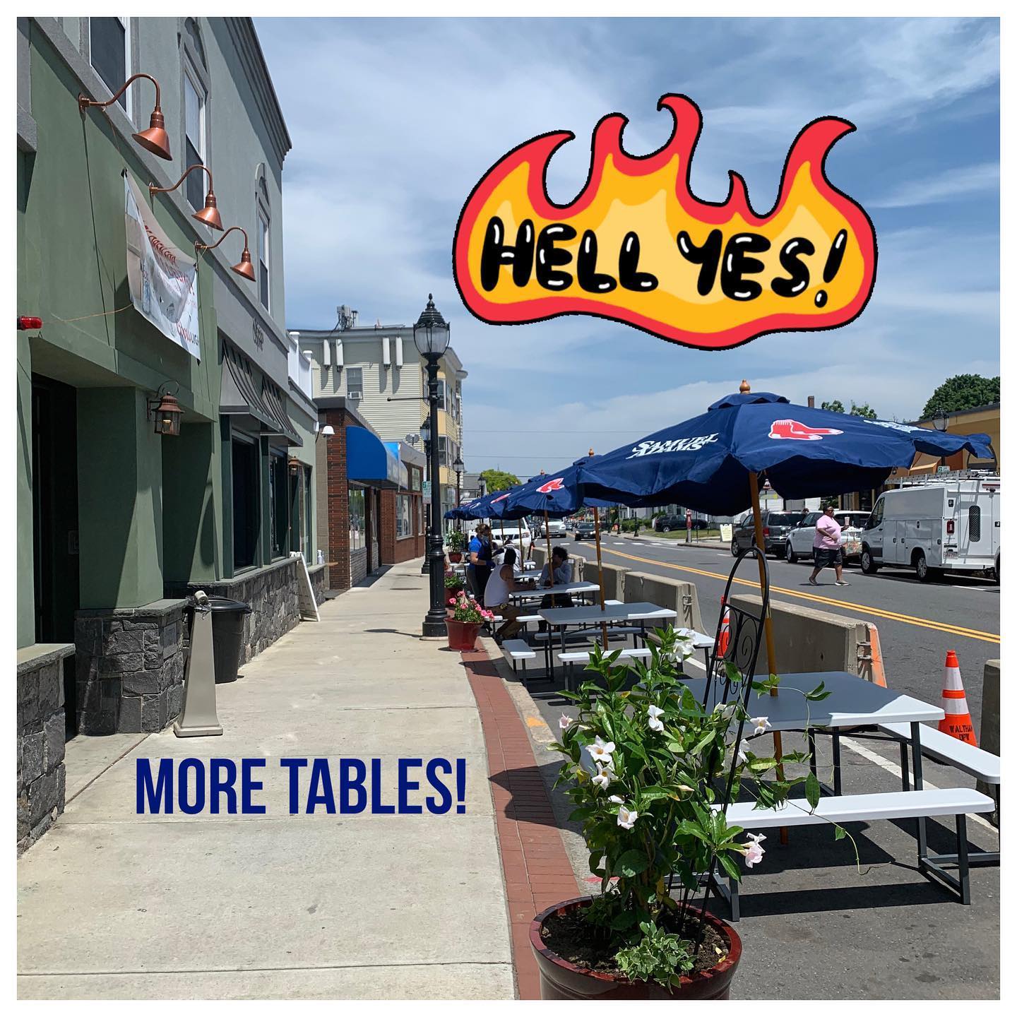 We’ve added more tables out front!
These tables will be used exclusively for @heidisrestaurant customers from 6AM-3PM.At 3PM the tables will turn over to Shoppers.Call ahead!
# newnormal