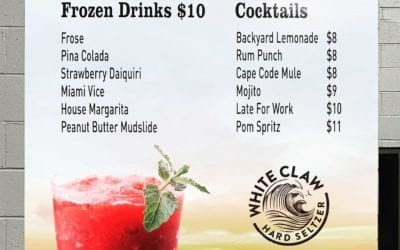 Have you tried the frozen drinks yet? They’re perfect for hot days! Try the Peanut Butter Mudslide for dessert! We open everyday at 12PM. #waltham #lunch #menu #frozendrinks #shoppers #moodyst