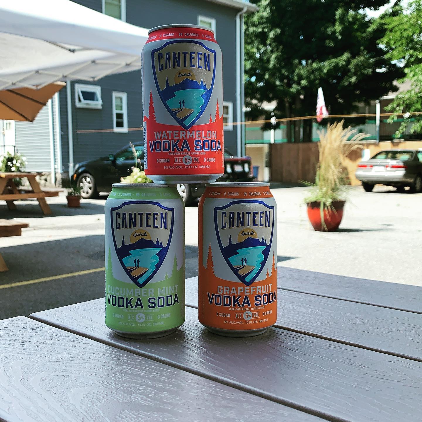 Looking for something different to quench your thirst? Try the @canteenspirits Vodka Soda cans! Watermelon, Grapefruit & Cucumber Mint available.On the board today:
Polynesian Chicken Sandwich $10.95
Grilled chicken, topped with ham, Swiss Cheese, grilled pineapple & teriyaki sauceGrilled Reuben $11.95
Lean pastrami, Swiss cheese, thousand island & coleslawSloppy Joe $8.95
A classic perfected by the Evil Food Genius