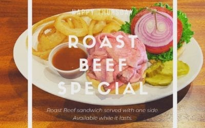 On the board today! Roast Beef Sandwich, served with one side $8.95 BIG NEWS! We now have Gluten Free Pizza Crust! Add $2 to any SMALL PIZZA for a Gluten Free experience. #shoppers #pizza #moodyst #waltham #specials #menu #GlutenFree