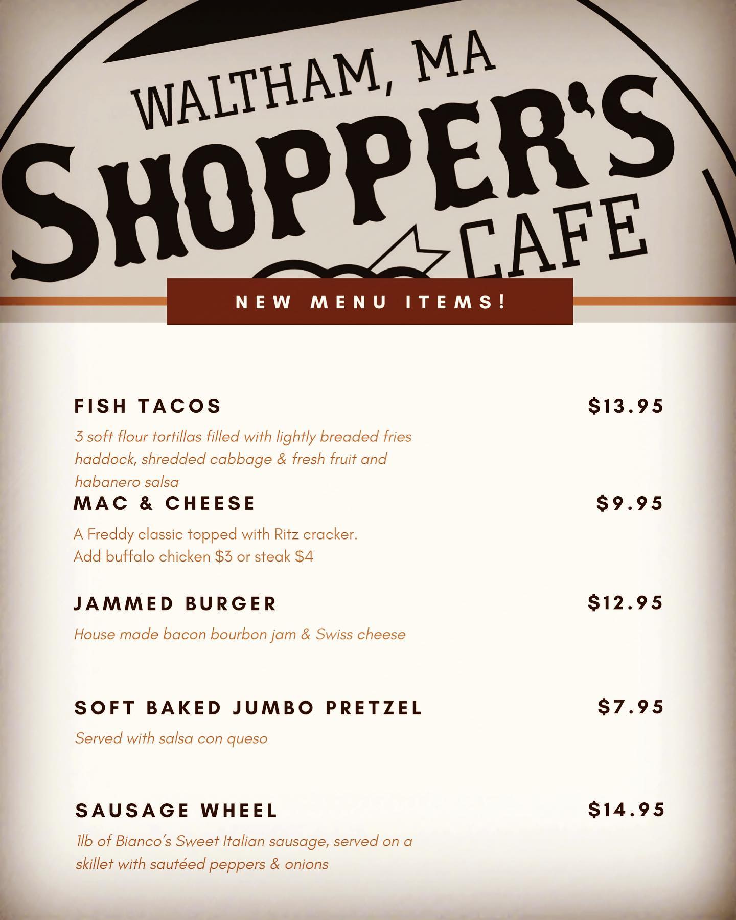 What a gorgeous day for outdoor dining. New menu items for you to try.See you soon!