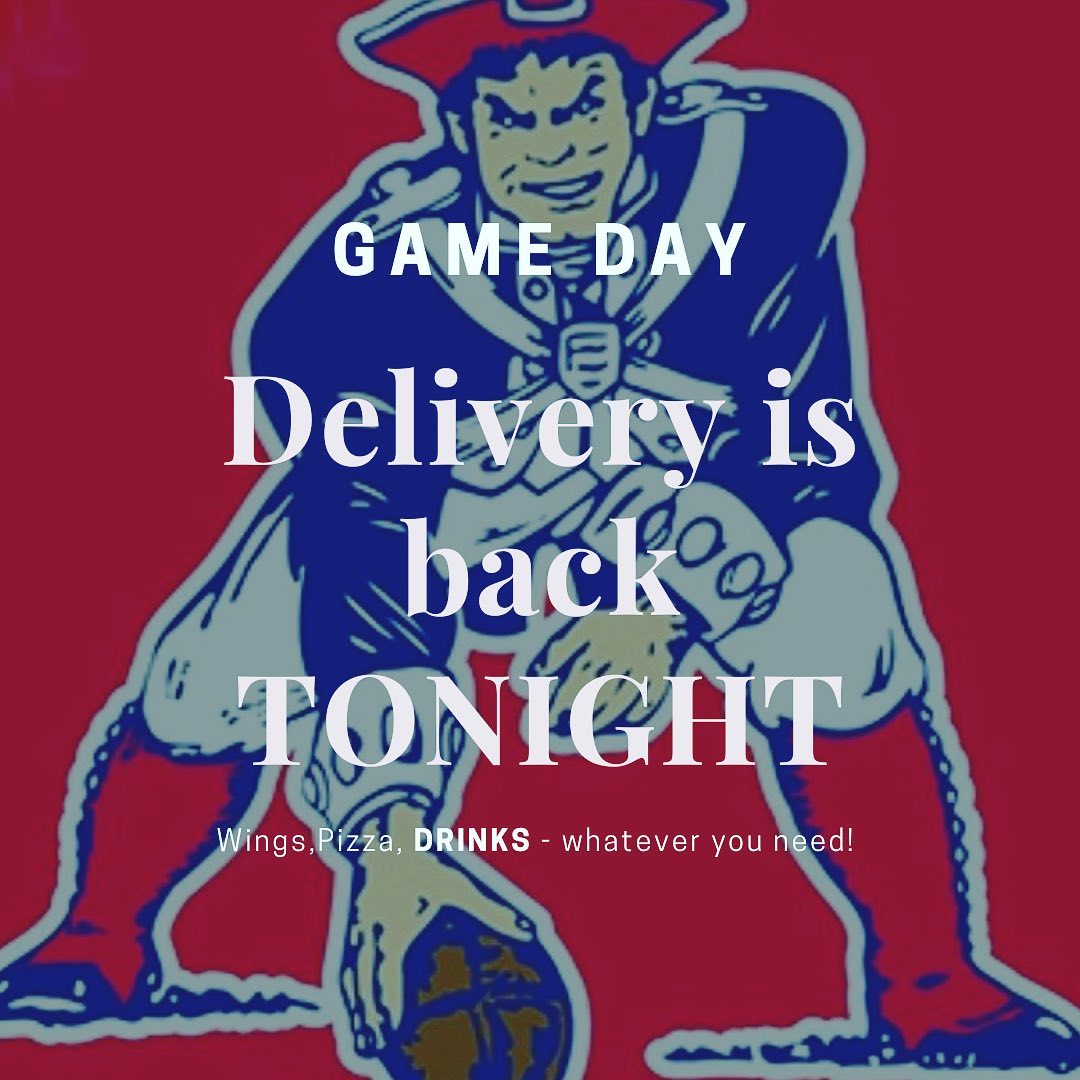 Thursday night football!We’ve got everything you need for the game and tonight, we’ll even DELIVER it. Free delivery from 4:30PM-9PM.ALL COCKTAILS CAN BE MADE TO GO!
