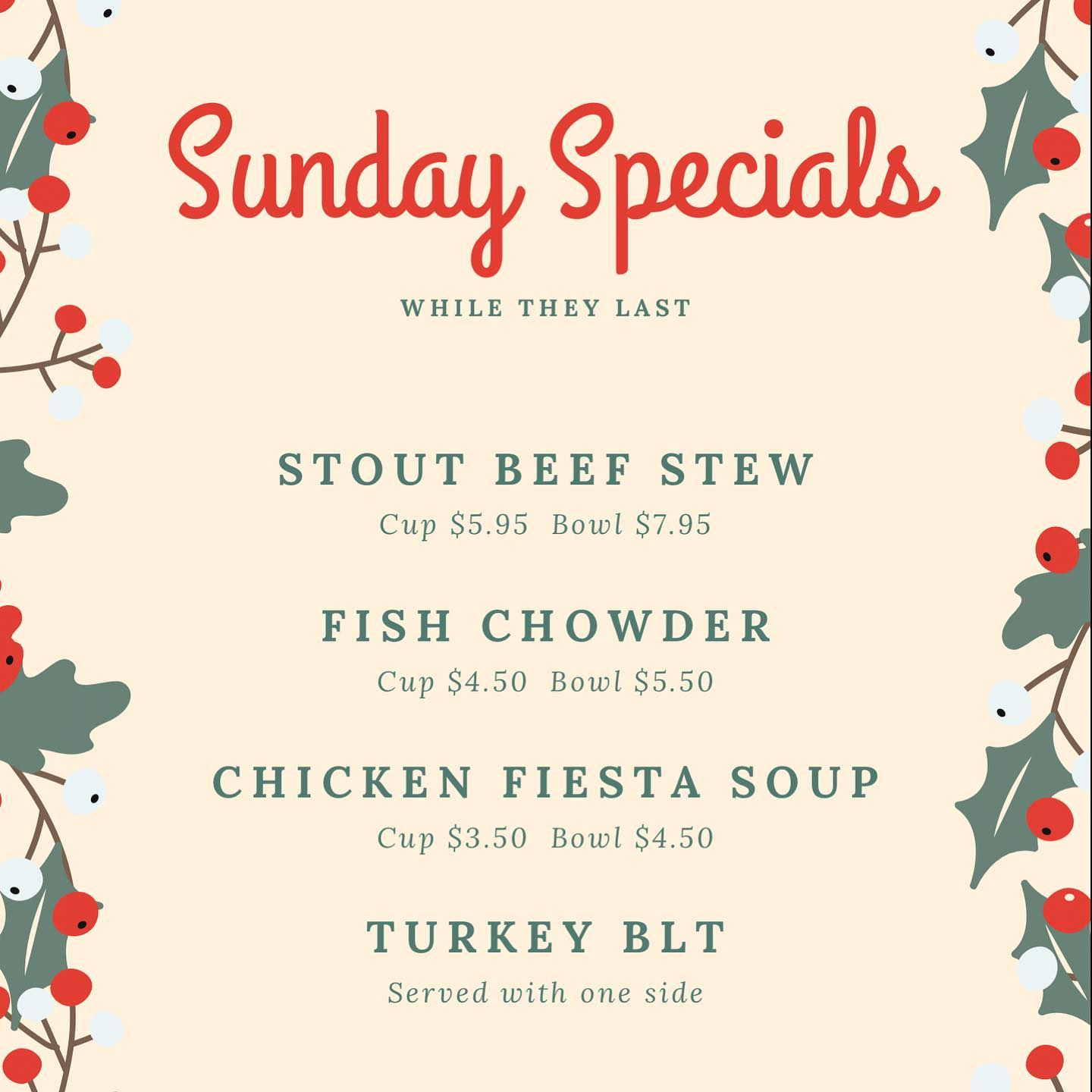 It’s a gorgeous day! Patio is open! And Stout Beef Stew is on the board! Let’s have a day!Delivery will be back on Thursday!Full menu available for take out!Beer & Cocktails too!