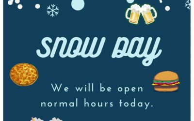 We will be opening today at 11AM. Full menu available until 10PM. Late night menu available until close. Come hide from the storm with us. #shoppers #waltham #moodyst #weekend #pizza #beer #burgers #menu #beer #cocktails #SuperBowl #catering #snowday