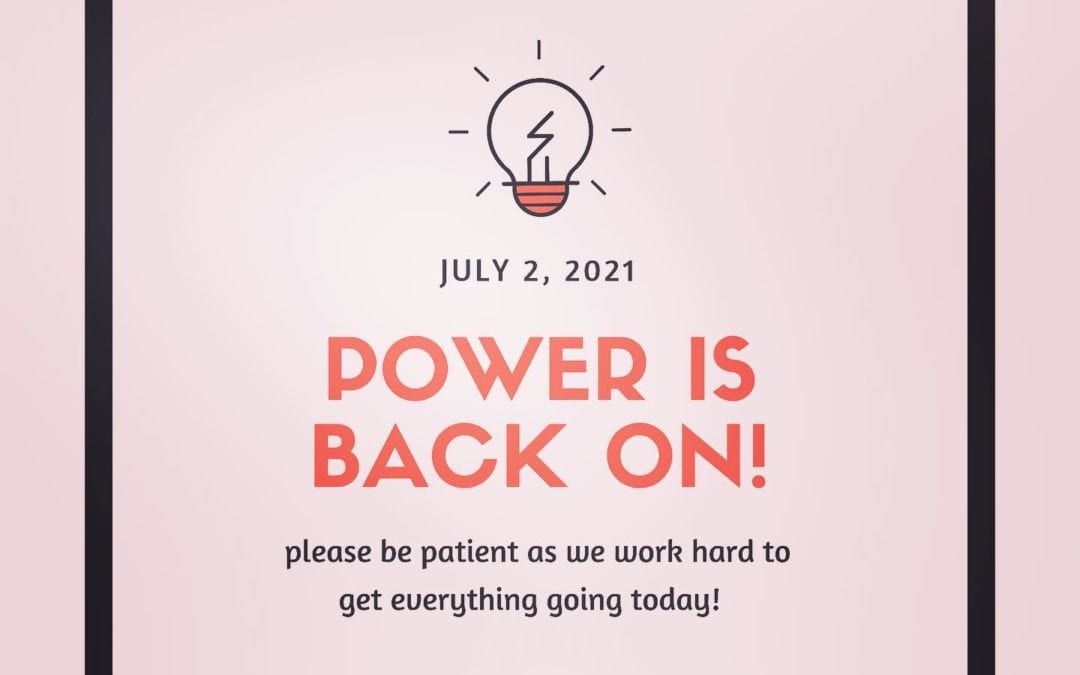 We have power! A little later than we would have liked but we’re open now! See you soon! Reminder we will be closed 7/3-7/6 and reopening 7/7! #shoppers #waltham #moodyst #beer #outdoordining #cocktails #wehavefunhere #holidayweekend