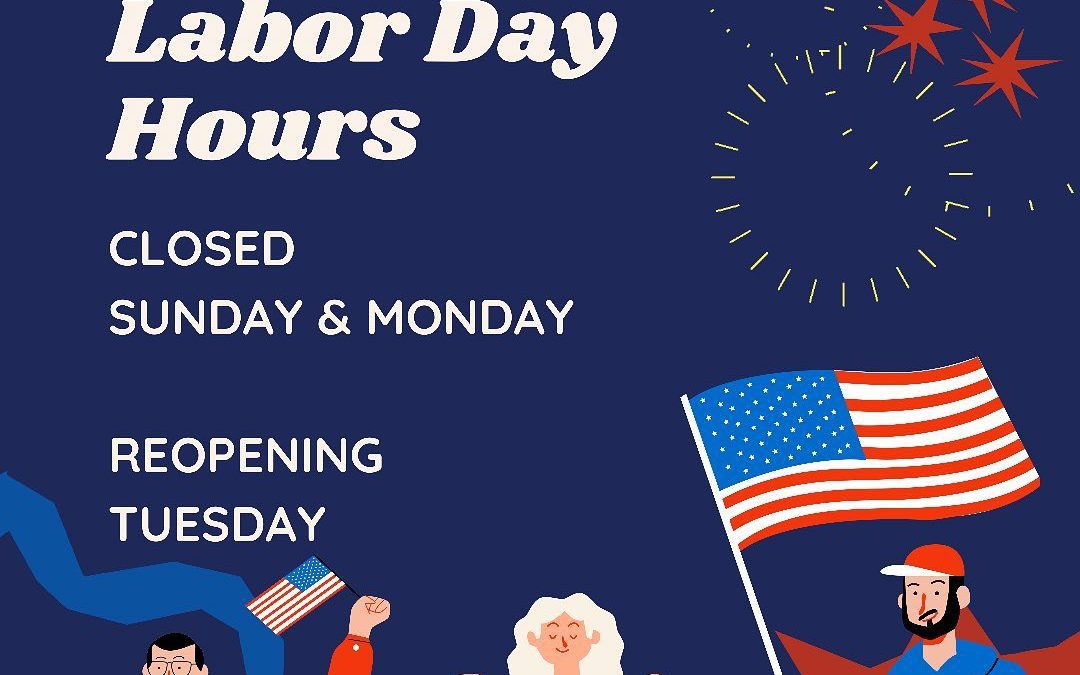 Weekend Hours: Friday 9/3 & Saturday 9/4 – normal hours Sunday 9/5 & Monday 9/6 – CLOSED We’re taking a little break to enjoy the holiday with family and friends. We’ll be back Tuesday at 11AM. #shoppers #waltham #moodyst #laborday