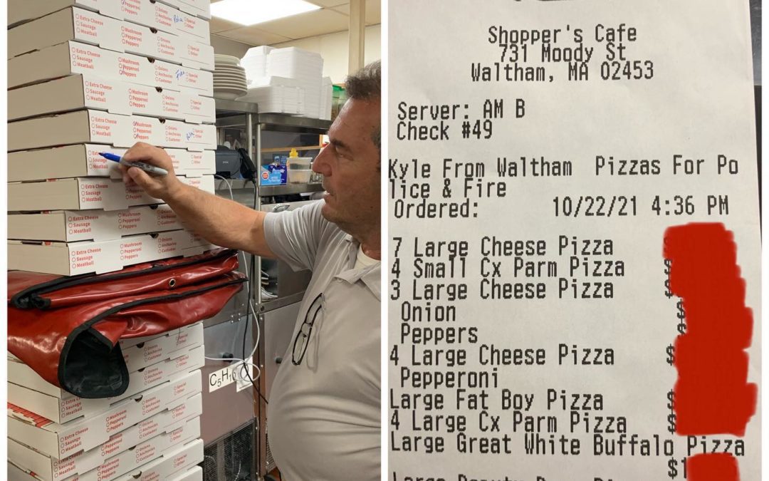 Kyle from Waltham is making sure Waltham’s finest is taken care of for the game tonight all the way from Houston. Good Guy, Local Guy. Sox in 7. . . . . #kylefromwaltham #goodguylocalguy #redsox