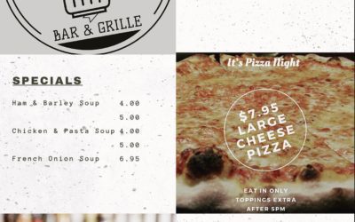 Tuesday Ham & Barley Soup, Chicken & Pasta Soup & French Onion Soup. $7.95 Large Cheese Pizzas after 5PM (not available for take out, toppings extra) #shoppers #waltham #moodyst #beer #cocktails #specials #pizza