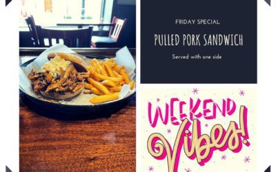 Friday Specials! BBQ Pulled Pork Sandwich served with one side. Fish Chowder. Beef Vegetable Soup. Spilt Pea & Ham Soup. #shoppers #waltham #moodyst #specials #lunch #weekend