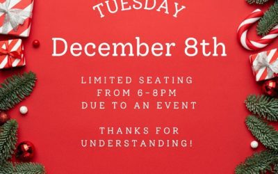 Merry Merry! We’re having fun tonight! Please plan accordingly! Bar will be wide open!