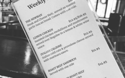If you told me Wednesday that The Newman was going to outsell the Lemon Chicken this week, I wouldn’t have believed you. But The Newman is winning the race this week. Clam Chowdah on the board today. #shoppers #waltham #moodyst #specials #cocktails