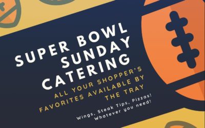 Big Game Sunday! If you can’t be here to watch with us, and your plans are to stay home, let us help! Call today and get those orders in!! #shoppers #waltham #moodyst #specials #SuperBowl #catering #pizza #wings