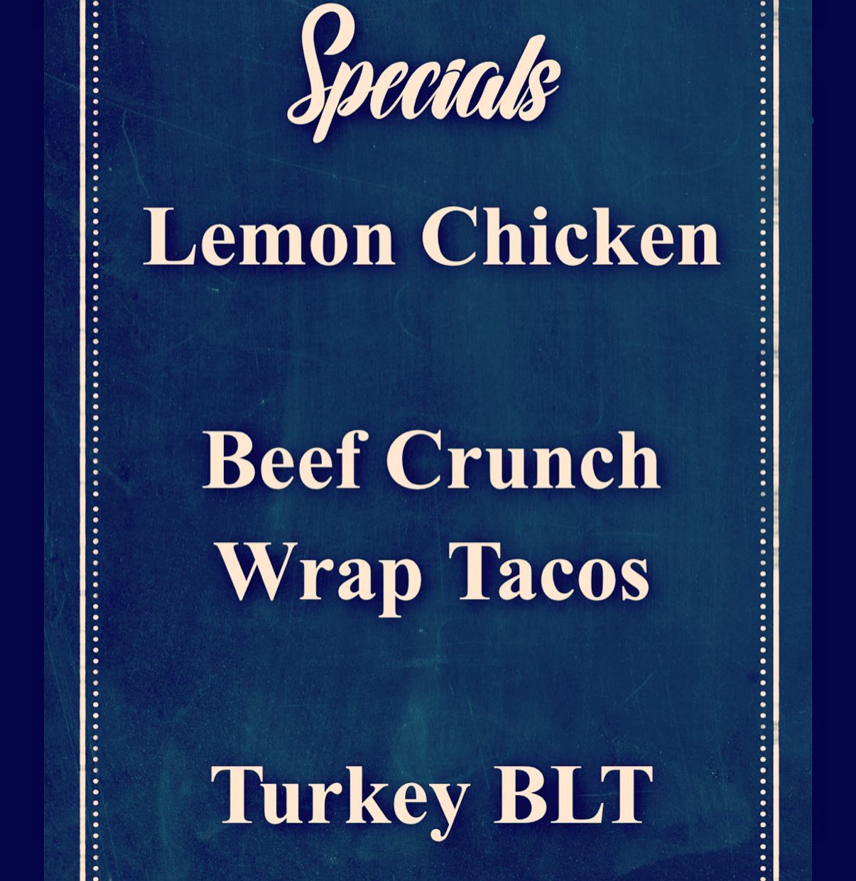 It’s Wednesday! Time for the weekly Specials Drop.Available while they last!Roast Beef will join the board tomorrow (Thursday)Soups: Chicken Barley & Sausage