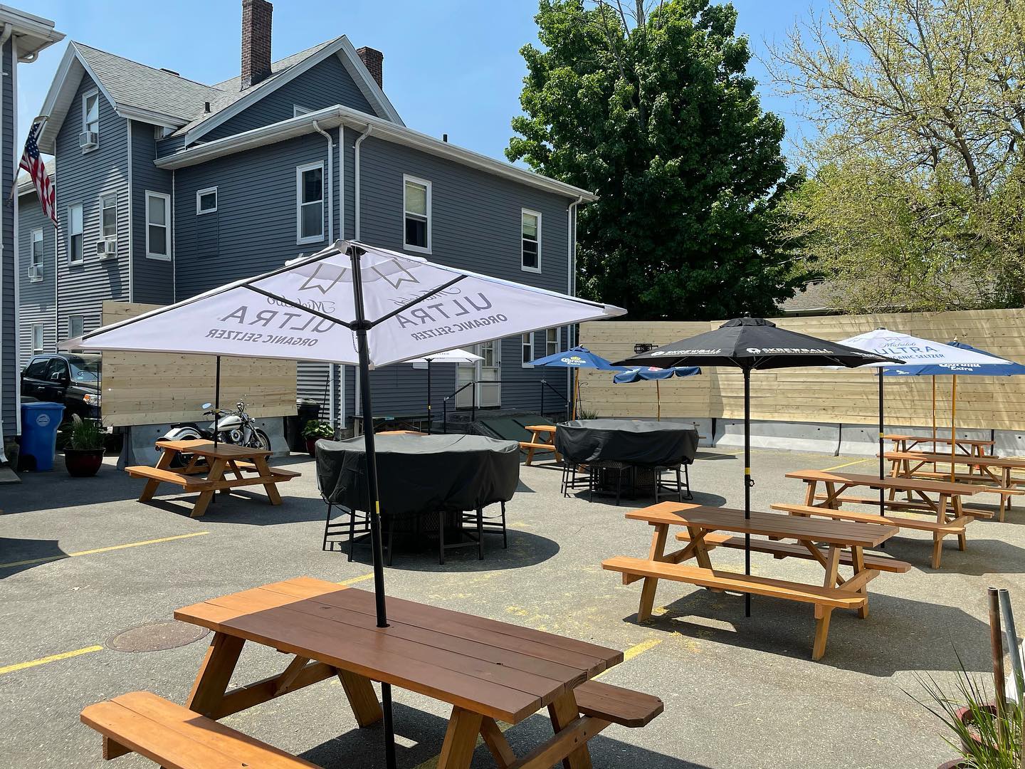 PATIO UPDATE!Yes, we know Patio Season starts today (May 1) in Waltham. HOWEVER, our patio will not be up and running until after the @runforcheryl on May 7th.We are excited for another patio season and look forward to hosting many events out back. Graduation parties, banquets, anniversary parties, retirement parties. We do it all. So if you’re looking for a laid back space to host your event, reach out!