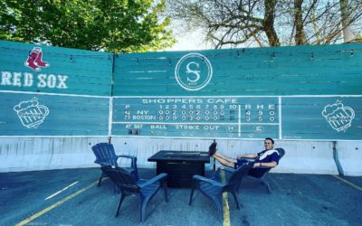 Shout out to @leandro_felix_art for this masterpiece! The artist admiring his work! #waltham #shoppers #moodyst #patio #weekend