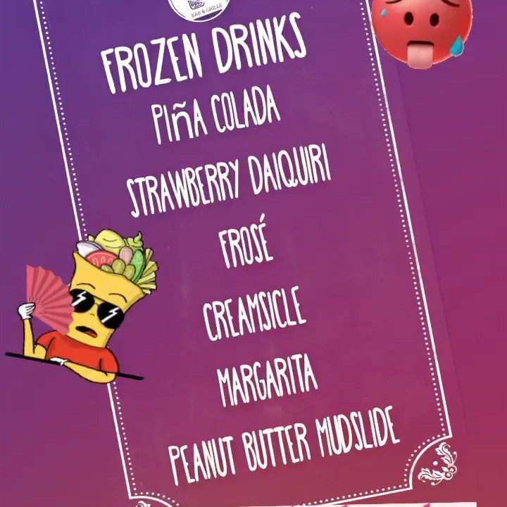 Air conditioning, frozen drinks & good eats.Welcome to the weekend.