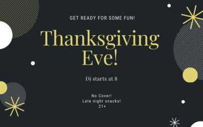 Thanksgiving Eve! You know you want to spend it with us!! Dj starts at 8.. No cover.. Late night snacks! 21+ only. See you then!! #shoppers #thanksgiving #moodyst #fun