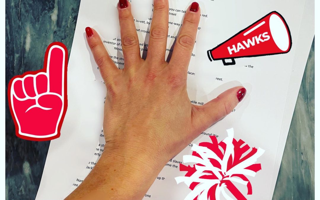 We’re getting ready for Saturday! Are you ready? Go Hawks! #Waltham #moodyst #shoppers #trivia #itsforthekids