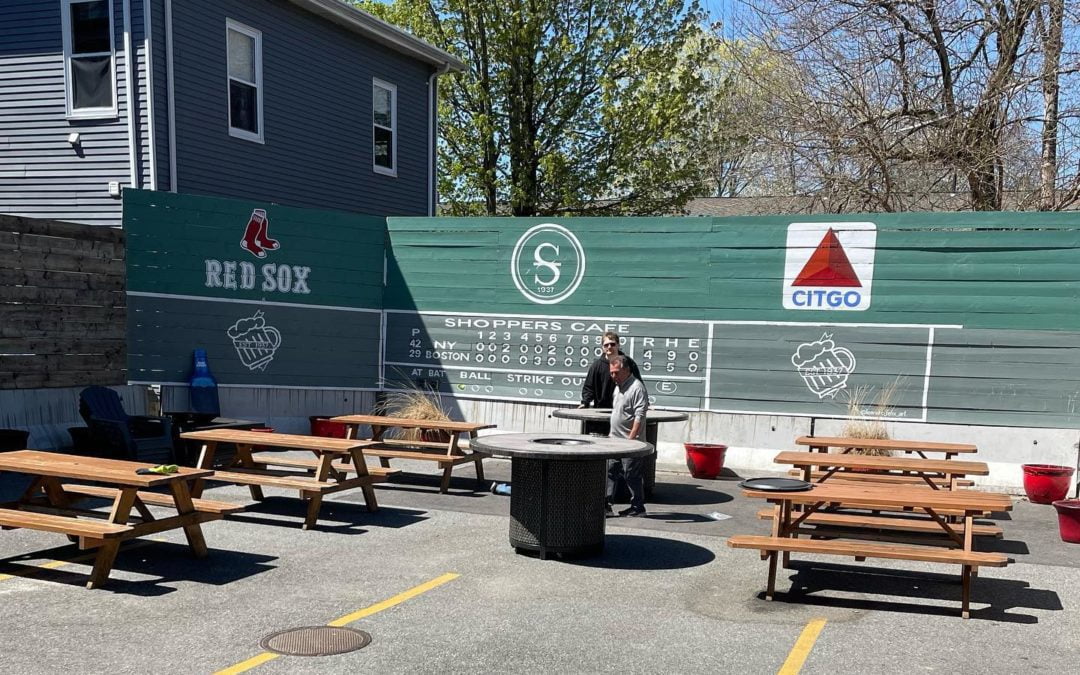 Patio Preview! So close to being ready! Now all we need is great weather! ️ #Waltham #moodyst #shoppers #outdoordining #patioseason