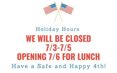 ️Taking a little break next week to relax with family & friends️ Normal hours through the weekend  Then closed 7/3-7/5  Re-opening for lunch on 7/6  #Waltham #moodyst #shoppers #holidaybreak #4thofJuly