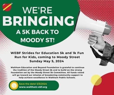 Mark your calendars! 🗓️🏽♂️ Parking lot party! #shoppers #waltham #moodyst #moody5k #itsforthekids