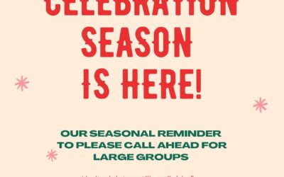 It’s Celebration Season!  Please call ahead for large groups so we can ensure you receive the service you expect & deserve. Looking to book a celebration? We have limited dates still available in December, send us a message! #waltham #moodyst #parties #celebration
