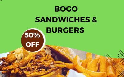 BOGO’s are back! 1️⃣ Buy One Sandwich or Burger at the regular price, get a second one of equal or lesser value HALF OFF from 11AM-2PM, Monday through Friday. 2️⃣ Buy One Appetizer get a second of equal or lesser value for HALF OFF from 4-6PM, Monday through Friday. Ask your server or bartender for details. #waltham #moodyst #shoppers #burgers #lunch #happyhour