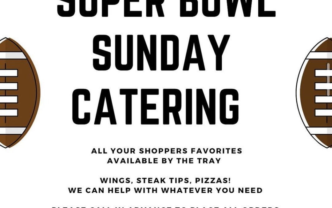 Let us help with all your Super Bowl catering needs! Call today! #waltham #shoppers #moodyst #SuperBowl #weekend #catering #wings #pizza