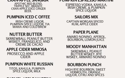 Happy Thursday! Fall drink menu is now live! Some new, some retuning.. #fall #drinkmenu #thursday #shoppers #moodyst