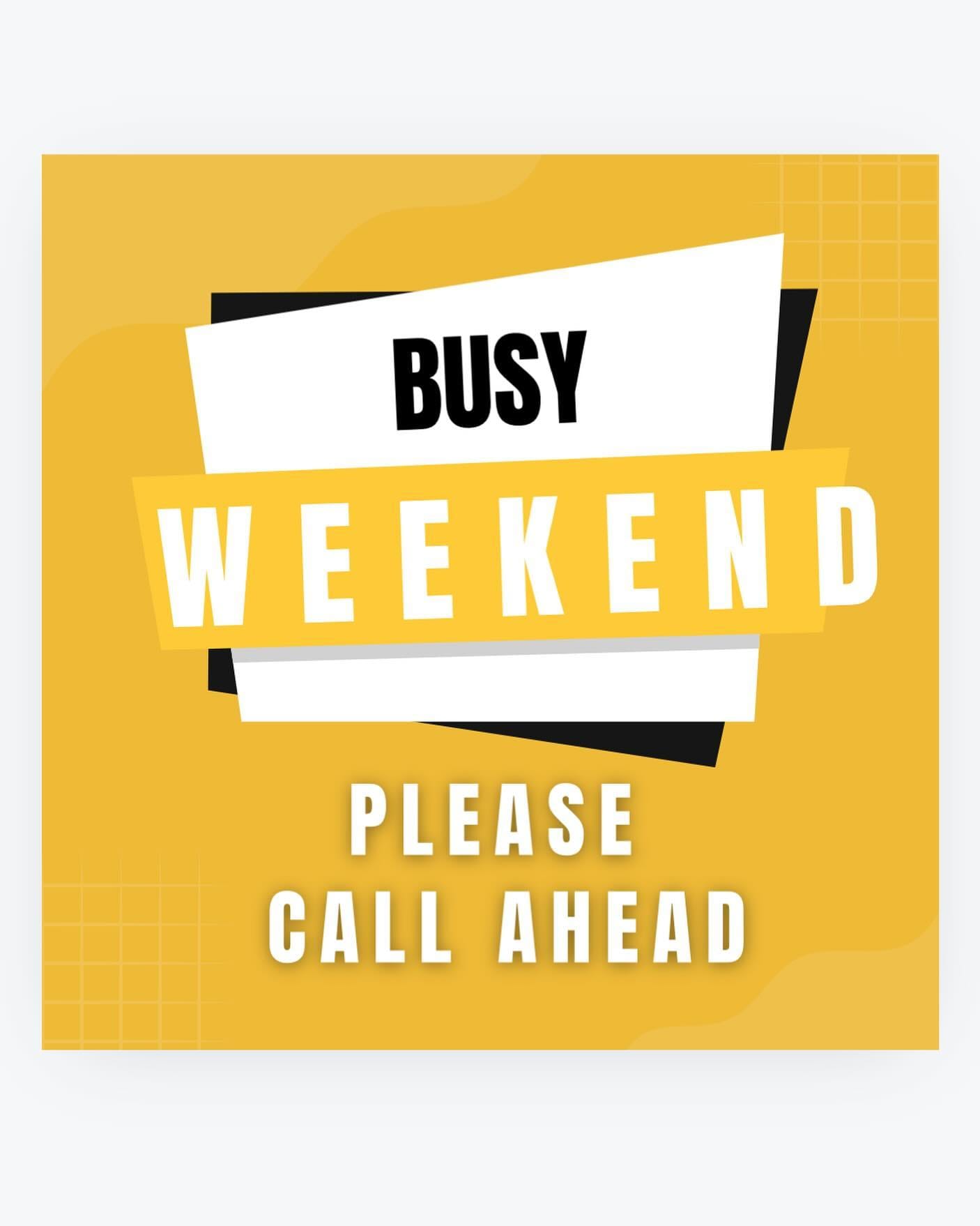 Happy Friday!!
Another busy weekend ahead!For larger groups please call in advance as there will be limited seating in the dining room.Thank you for your cooperation!