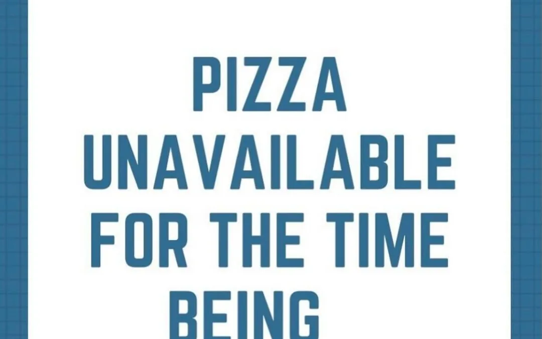 ️Pizza Oven Down️ We apologize for the inconvenience but pizza will be unavailable until tomorrow. We have plenty of other yummy items!! Thank you for understanding!