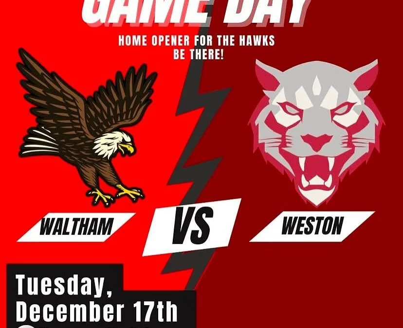 FIRE UP THE HAWKS! Home opener next week! Let’s support these kids! #shoppers #moodystreet #waltham #whsbasketball #homeopener