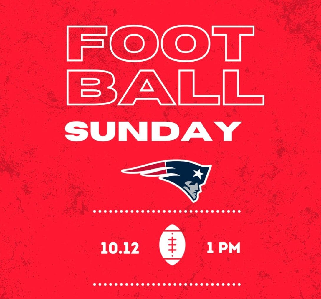 Patriots at 1PMSee you soon!!